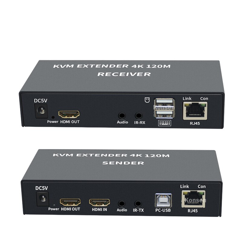4K 120M HDMI KVM ͽٴ Cat5e/6 Rj45 ̺ HDMI USB ͽٴ ۽ű,     USB 콺 Ű